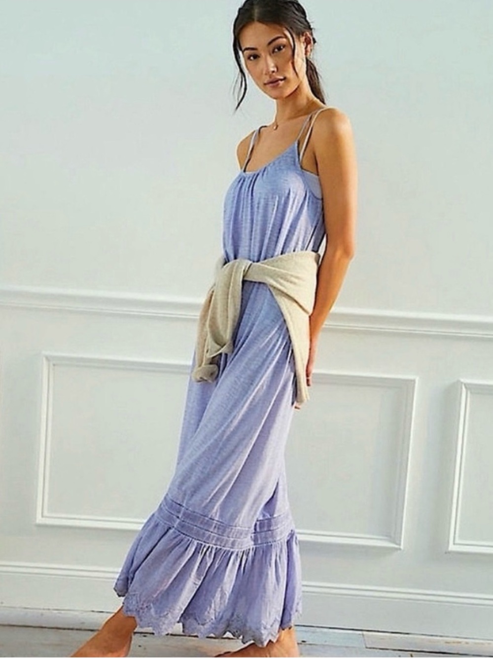 Daily Practice by Anthropologie Arlene Maxi Dress blue size small